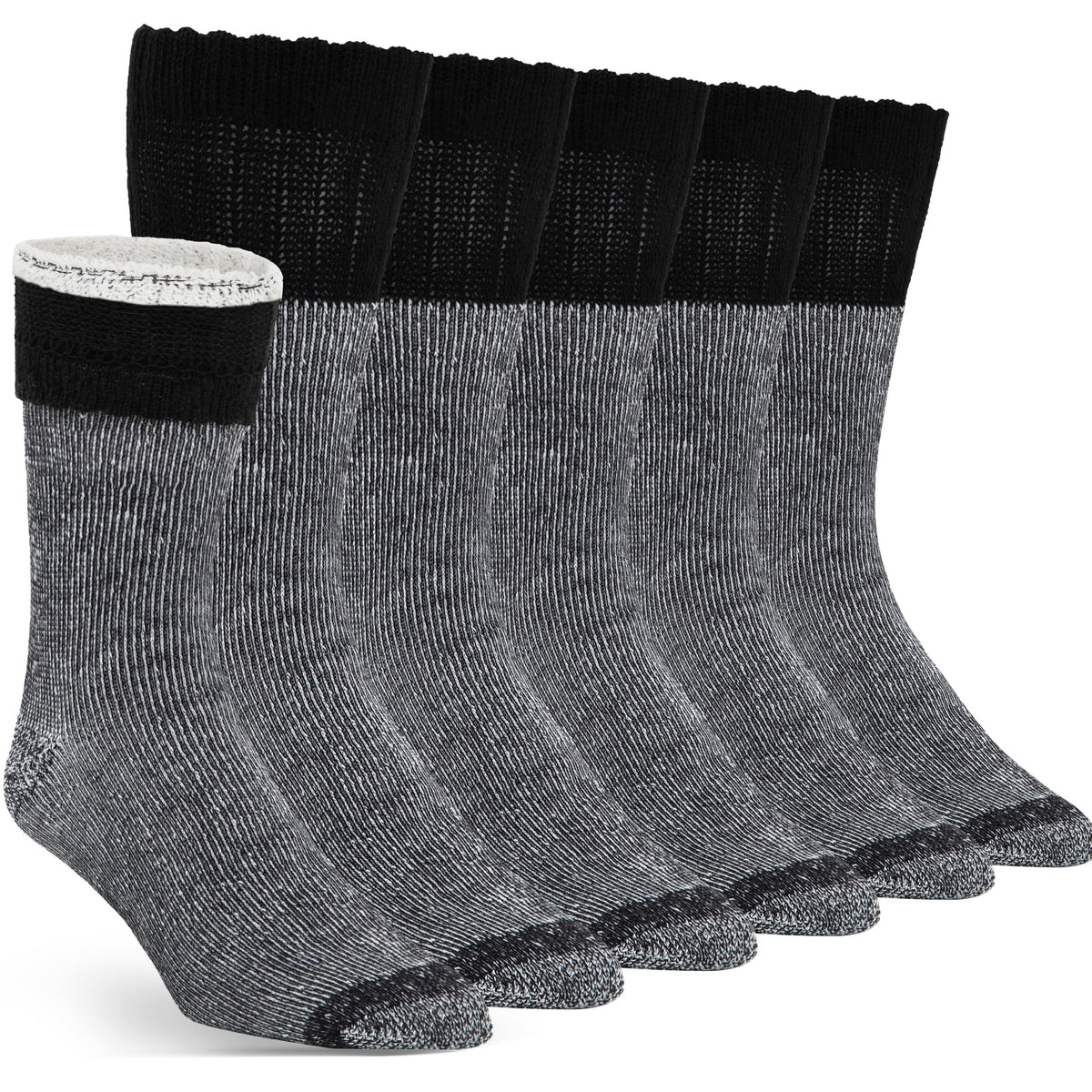 Alvada Mens Merino Wool Crew Socks Thermal and Warm Socks for Winter Work Hiking Running 3 Pairs