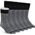 Alvada Mens Merino Wool Crew Socks Thermal and Warm Socks for Winter Work Hiking Running 3 Pairs