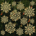 kockuu Christmas Decorations Snowflake Ornament White for Tree Decor Craft