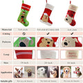 WEWILL 18" Dog Felt Christmas Stockings Paws Puppy Red Xmas Stocking Decor