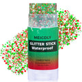 MEICOLY Orange Face Glitter Stick,Halloween Hair Glitter Stick for Women,Autumn Sparkle Orange Accessories Body Glitter Makeup,Waterproof Fall Face Glitter for Party Rave Festival