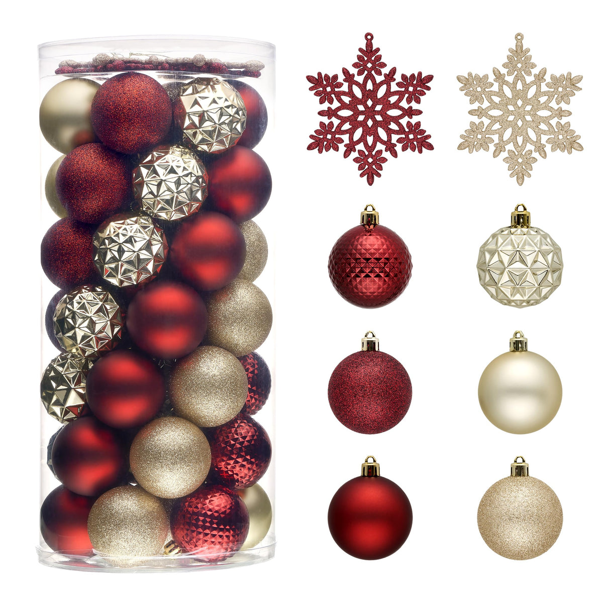 Valery Madelyn 50ct Christmas Tree Decorations Ball Ornaments 2 Inches
