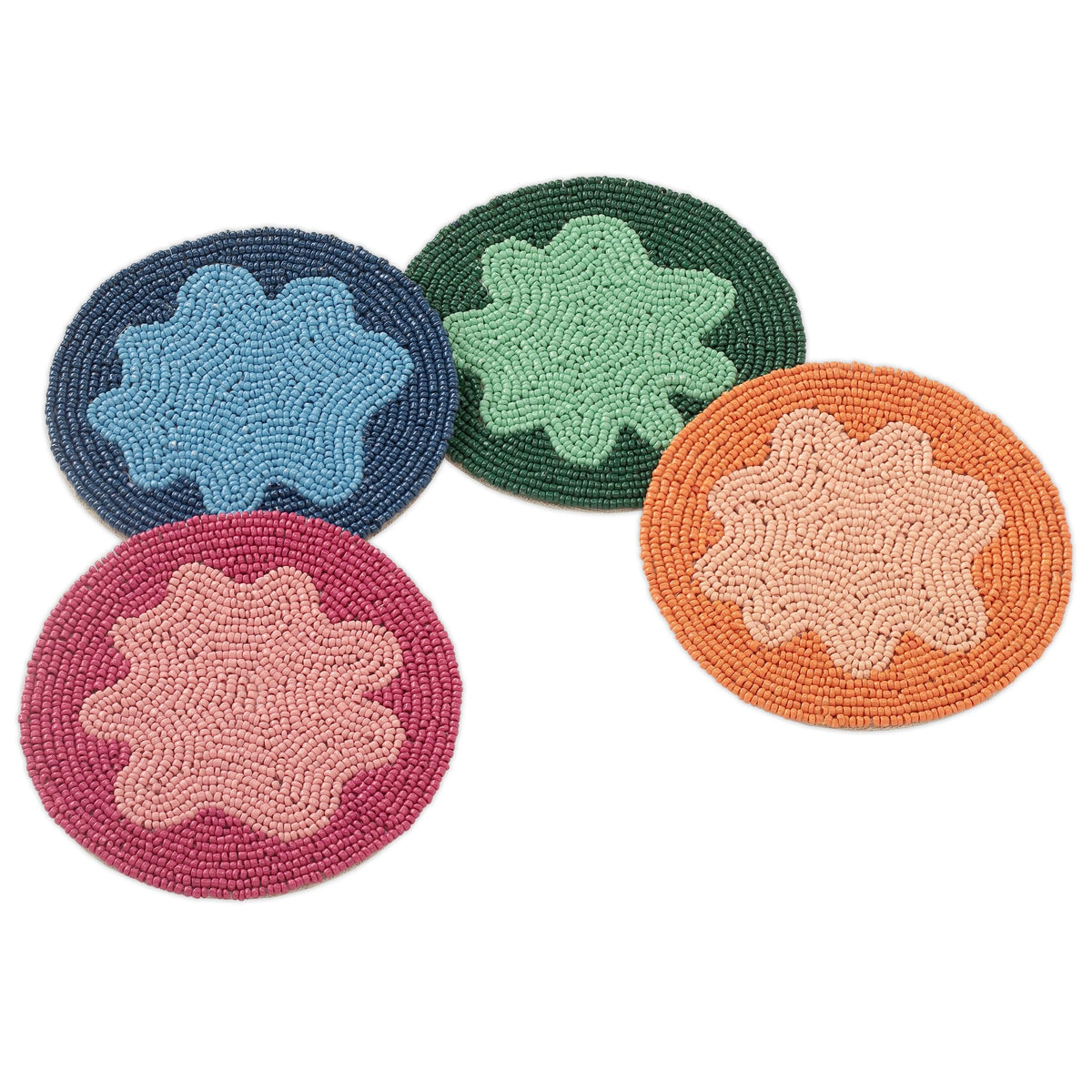 Folkulture Fall Coasters Set of 4, Boho Fall Table Decor