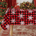 Rectangle Waterproof Vinyl Table Cloth, Wipeable Tablecloth with Flannel Backing, Plastic Table Cover for Fall, Thanksgiving (Pumpkin, 52" x 70")