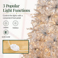 Best Choice Products 6ft Prelit Tinsel Christmas Tree w/Twinkling LED Lights, Artificial Seasonal Holiday Decoration w/ 250 Lights, 1,000 Branch Tips, Metal Stand - Silver