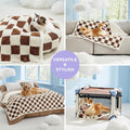 LE SURE Waterproof Dog Blankets for Small Dogs Cute Cozy 3D Jacquard,25x35