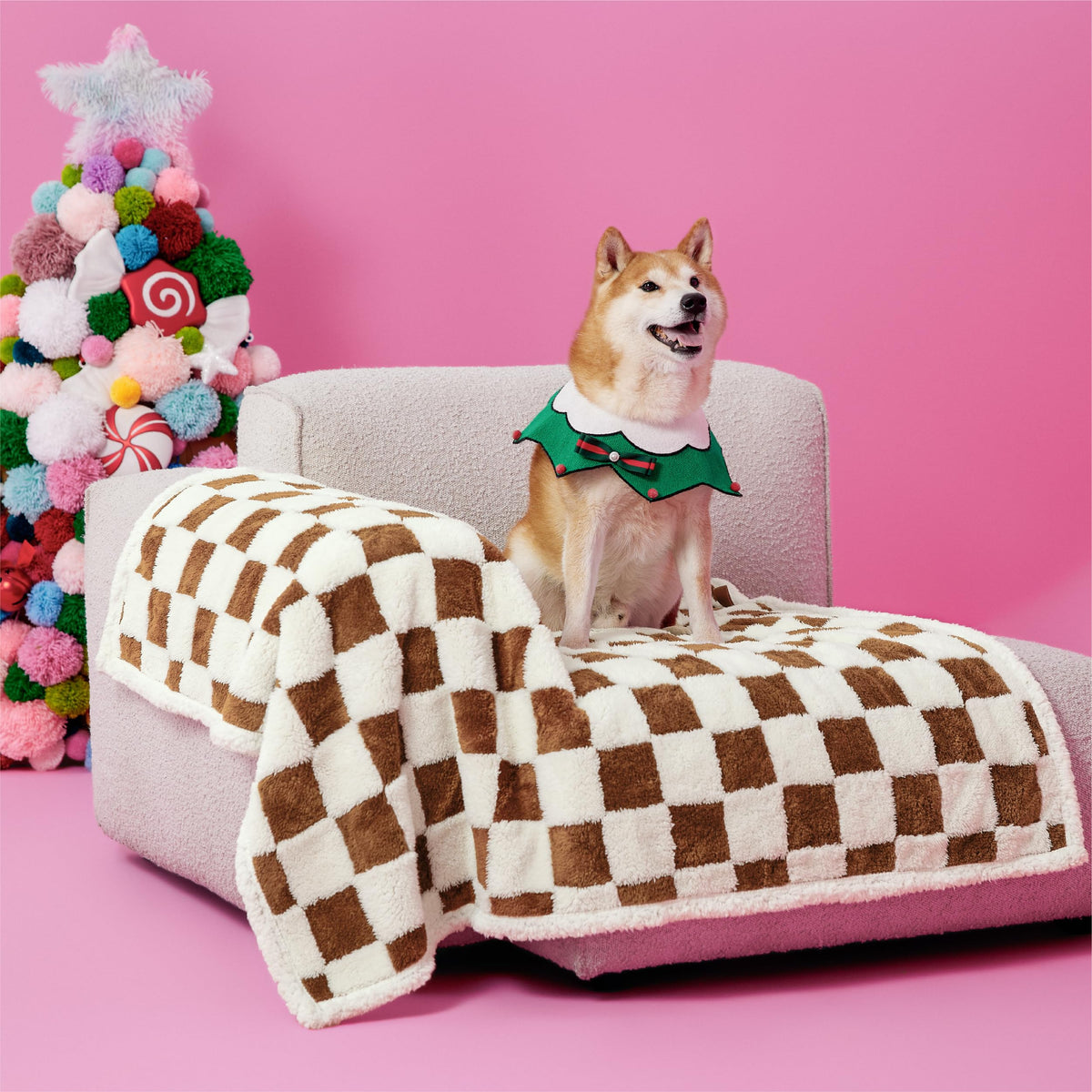 LE SURE Waterproof Dog Blankets for Small Dogs Cute Cozy 3D Jacquard,25x35