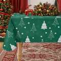 Rectangle Waterproof Vinyl Table Cloth, Wipeable Tablecloth with Flannel Backing, Plastic Table Cover for Fall, Thanksgiving (Pumpkin, 52" x 70")