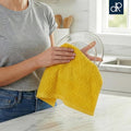 DecorRack 100% Cotton Kitchen Towels 15x25 in, Rustic Set (Pack of 4)