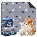 WanpeeGoo Washable Pee Pads for Dogs, Waterproof, 18 x 24 in, 4 Pack, Gray | Super Absorbent, Waterproof and Non-Slip; Washable, Reusable Dog Pads for Crates, Playpens, Floors, Furniture and Travel