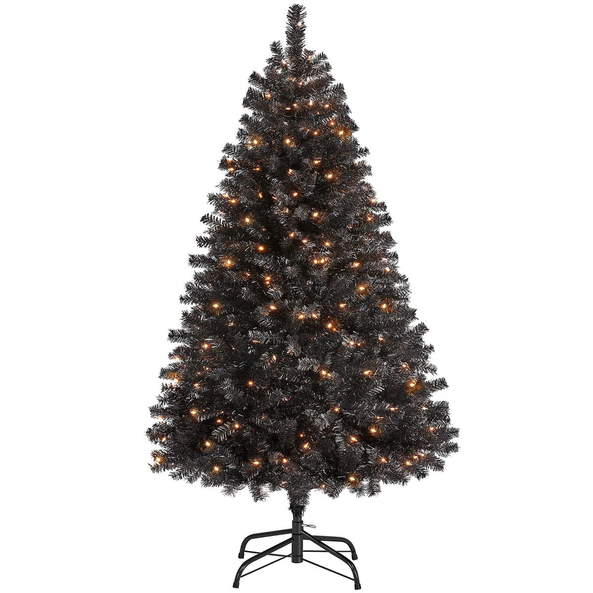 Yaheetech 6ft Pre-lit Christmas Tree with 300 Warm White Lights, White
