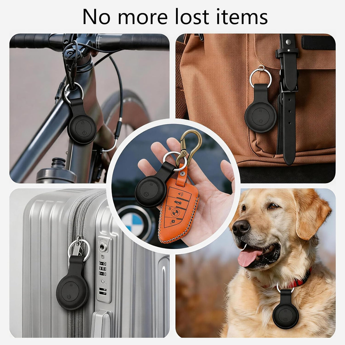 GPS Tracker for Dogs, Smart Collar with Real-Time Location - Pet Location Tracker with Holder, No Monthly Fee/No SIM Card, Works with iOS Find My【Apple MFi Certified】 ﻿, Ultra-Slim, IP68 Waterproof
