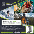 Alvada Mens Merino Wool Crew Socks Thermal and Warm Socks for Winter Work Hiking Running 3 Pairs