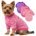 3 Pack Dog Sweaters for Small Dogs Girl Boy Winter Fleece Clothes Warm Soft Dog Sweatshirt Outfit for Dogs Cats Pet Apparel