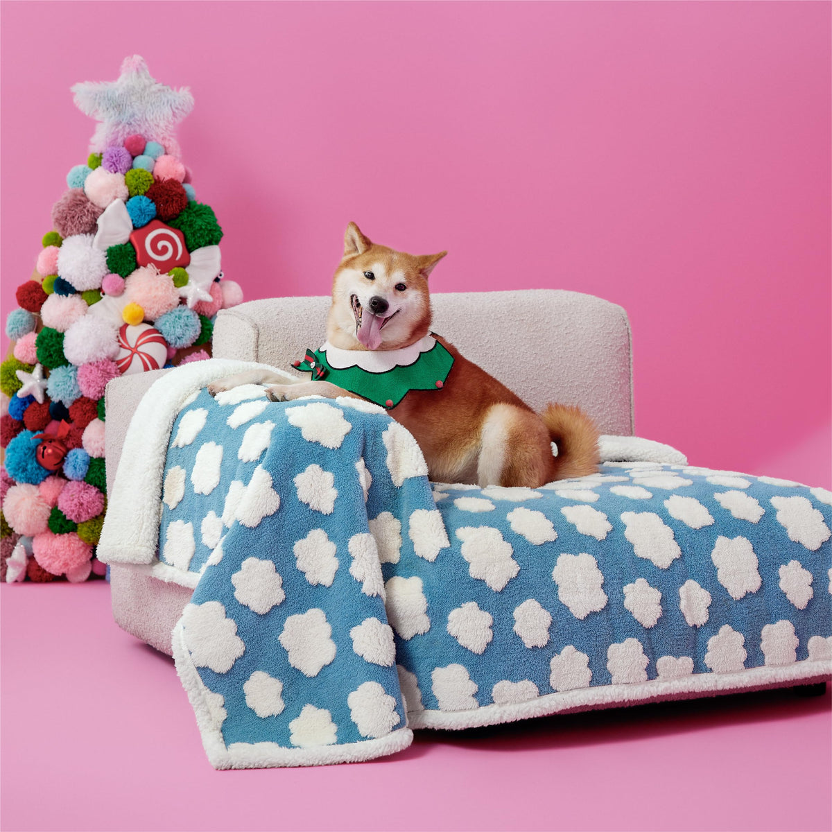 LE SURE Waterproof Dog Blankets for Small Dogs Cute Cozy 3D Jacquard,25x35