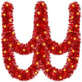 16.4 ft Christmas Tinsel Garland with Light, Multicolor, Red and Green