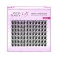 VEYESBEAUTY Lash Clusters Individual Eyelash Extensions Thin & Invisible Band DIY False Eyelashes for Self-application Newbie's Five-Second Series Wispy Lash Tray, Dreamy 8-16mm Mixed Length