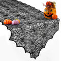 Halloween Table Runner, Black Lace Spider Web Table Runners for Halloween Decor/Party Dinner Table Decoration 18 x 72Inch
