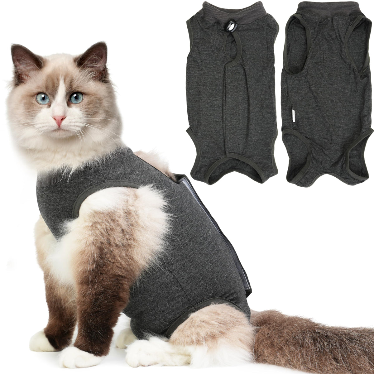 Hpetppy Cat Recovery Suit for Spay Abdominal Wounds, Kitten Onesie Bodysuit for Cats After Surgery, Cat Surgery Recovery Suit Female Cone of Shame Alternative for Cats Anti Licking (Pink,M)