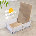 Conlun Cat Scratcher Box, Cardboard Pad, Bed for Indoor Cats, White