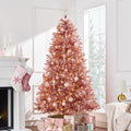 Best Choice Products 6ft Prelit Tinsel Christmas Tree w/Twinkling LED Lights, Artificial Seasonal Holiday Decoration w/ 250 Lights, 1,000 Branch Tips, Metal Stand - Silver