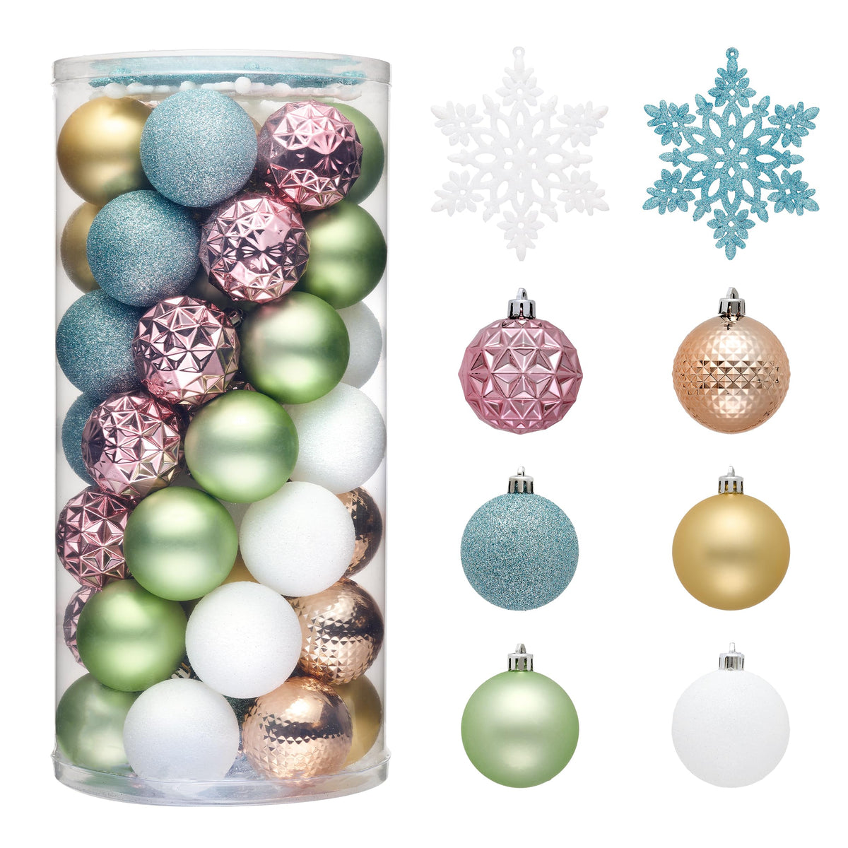 Valery Madelyn 50ct Christmas Tree Decorations Ball Ornaments 2 Inches