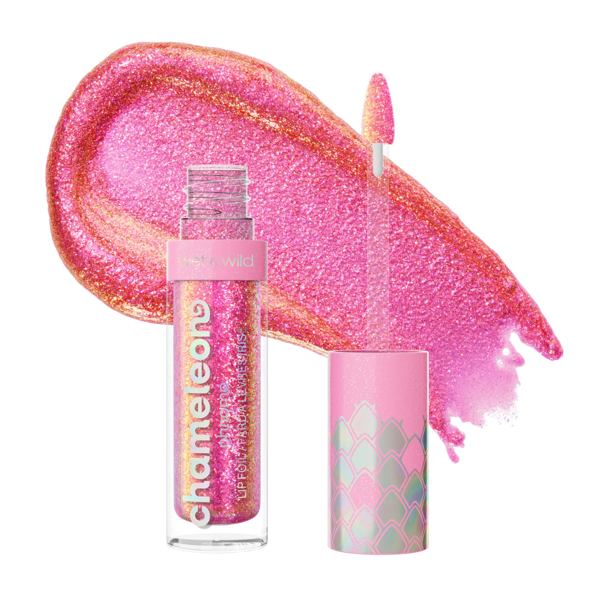 wet n wild Halloween Fantasy Makers Chameleon Chrome Lip Foil, Intense Multi-Chrome Pigment, Mesmerizing Blendable Color Shift Foil Finish, Cruelty-Free - Nymph's Whisper
