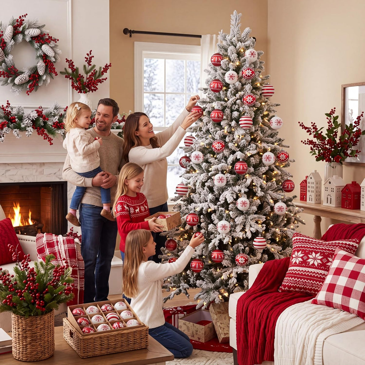 Valery Madelyn 24ct Christmas Ornaments Tree Decorations Set 2.36 Inch