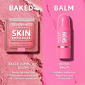 COVERGIRL TruBlend Skin Enhancer Baked Luminous Blush, with Hyaluronic Acid & White Rose Extract, Blends Seamlessly - Please Please Pink (Bright Pink with Light Swirls)