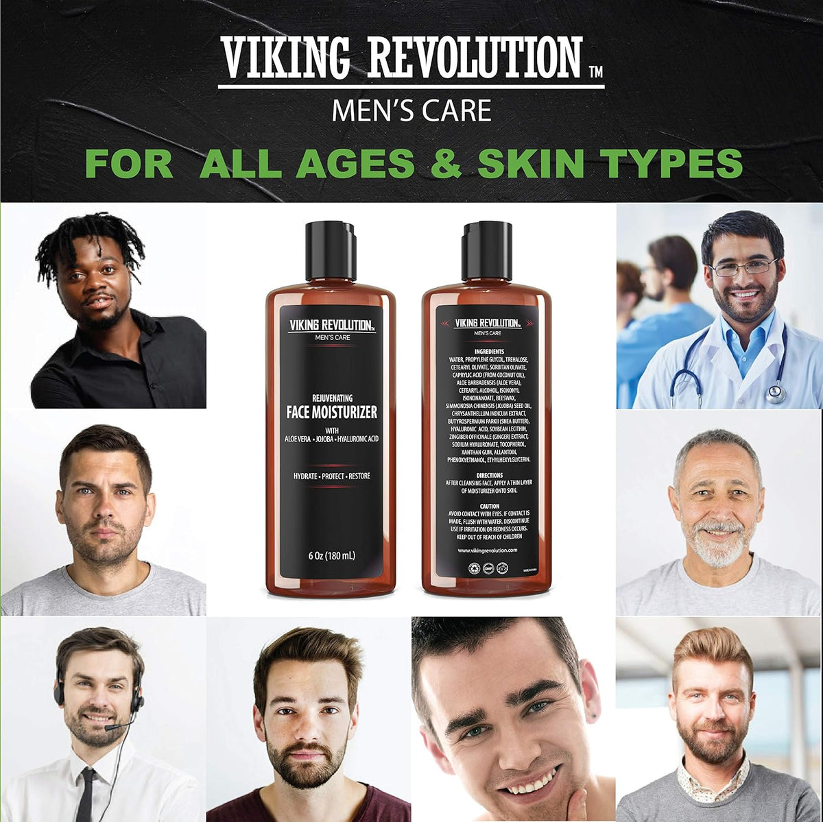 Viking Revolution Anti-Wrinkle Face Moisturizer with Hyualuronic Acid - 6oz
