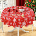 Rectangle Waterproof Vinyl Table Cloth, Wipeable Tablecloth with Flannel Backing, Plastic Table Cover for Fall, Thanksgiving (Pumpkin, 52" x 70")