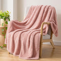 Exclusivo Mezcla Soft Plush Fleece Throw Blanket for Couch Camel