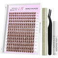VEYESBEAUTY Lash Clusters Individual Eyelash Extensions Thin & Invisible Band DIY False Eyelashes for Self-application Newbie's Five-Second Series Wispy Lash Tray, Dreamy 8-16mm Mixed Length