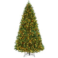 Yaheetech 6ft Pre-lit Christmas Tree with 300 Warm White Lights, Green