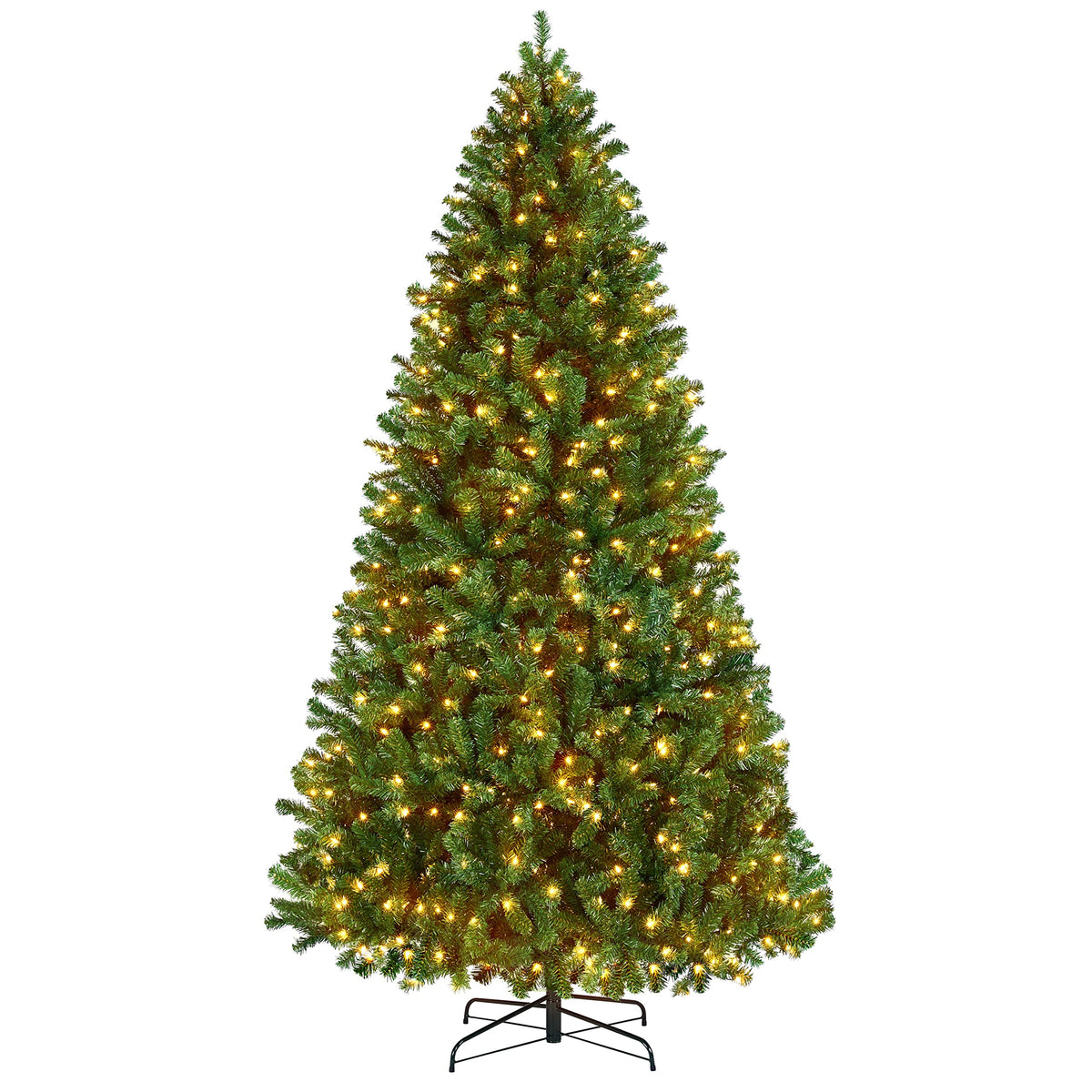 Yaheetech 6ft Pre-lit Christmas Tree with 300 Warm White Lights, White