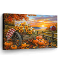 YZDQLANY Canvas Wall Art Autumn Landscape Dog Pumpkin Wall Decor
