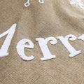 Burlap Christmas Tree Skirt Khaki Embroidered Christmas Tree Mat