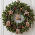 8 Pcs Rustic Christmas Tree Ornaments, Farmhouse Wooden Christmas Ornament
