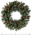 National Tree Company 24in Pre-Lit Crestwood Spruce Christmas Wreath