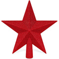 Christmas Tree Star Topper, 8" Gold Glitter Xmas Star Tree Decorations, 3D
