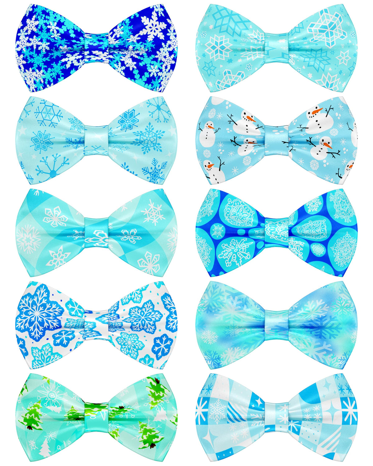 PET SHOW 10 Pack Fall Dog Bowties for Large Dogs Sliding on Collar