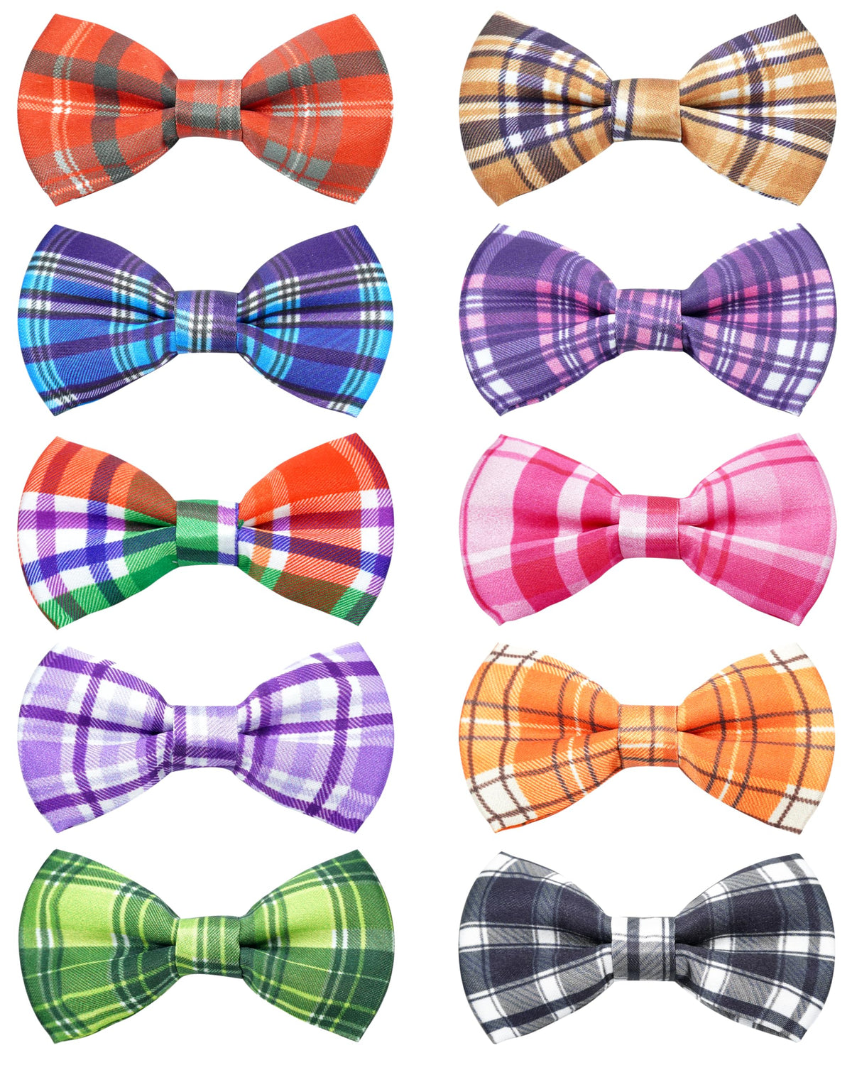 PET SHOW 10 Pack Fall Dog Bowties for Large Dogs Sliding on Collar