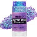 MEICOLY Orange Face Glitter Stick,Halloween Hair Glitter Stick for Women,Autumn Sparkle Orange Accessories Body Glitter Makeup,Waterproof Fall Face Glitter for Party Rave Festival