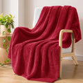 Exclusivo Mezcla Soft Plush Fleece Throw Blanket for Couch Camel