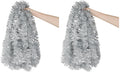 DECORA 33 Feet Silver Tinsel Garland, Christmas Metallic Hanging Tinsel Garland for Xmas Tree Home and Party Decoration