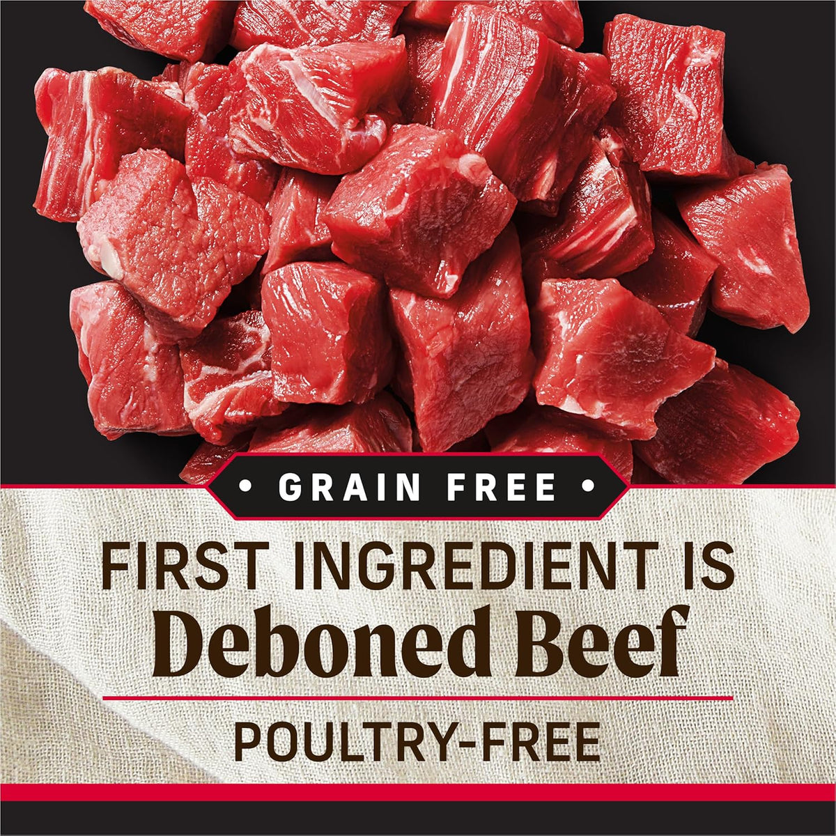 Merrick Backcountry Grain Free Dry Adult Dog Food Kibble With Freeze Dried Raw Pieces, Great Plains Red Recipe - 20.0 lb. Bag