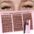 Goddvenus Lash Clusters Kit Wispy Eyelash Clusters Lashes Natural DIY Lash Extension Kit 10-16mm Cluster Eyelash Extensions Kit 300pcs C Curl Individual Lashes Cluster Eyelash (No Tweezers)