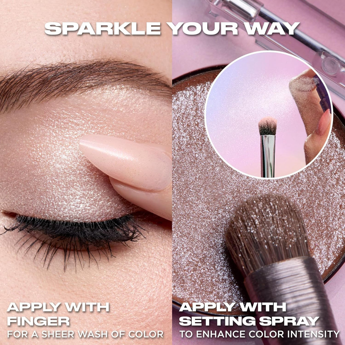 Urban Decay 24/7 Moondust Glitter Eyeshadow Single, Buildable Sparkly Eye Glitter, Long-lasting Shimmer Finish, Reflective Iridescent Eye Shadow Topper, Wet Look Effect - 0.06 oz