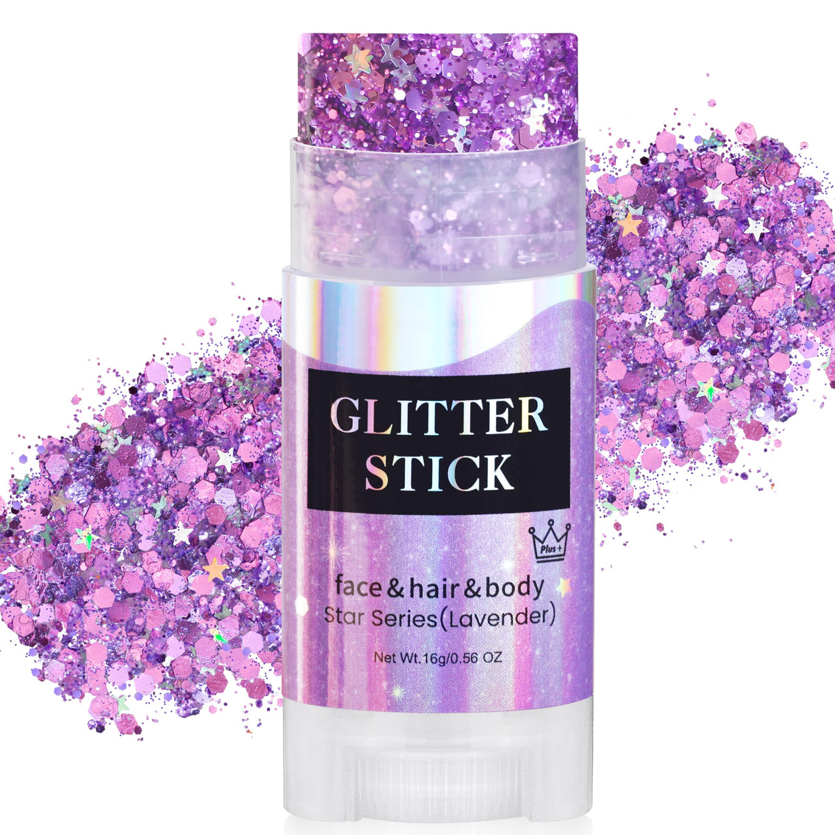 MEICOLY Orange Face Glitter Stick,Halloween Hair Glitter Stick for Women,Autumn Sparkle Orange Accessories Body Glitter Makeup,Waterproof Fall Face Glitter for Party Rave Festival