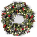 National Tree Company 24in Pre-Lit Crestwood Spruce Christmas Wreath